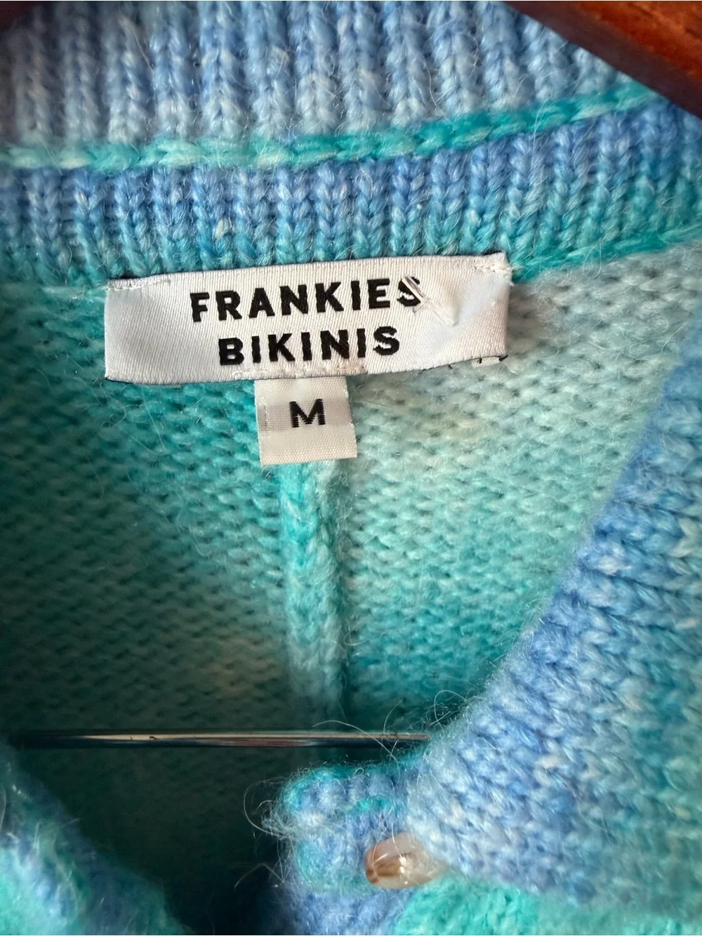 ⚡️Frankie’s Bikinis Rose Knit Romper in Blue Horizon Ombre Blue